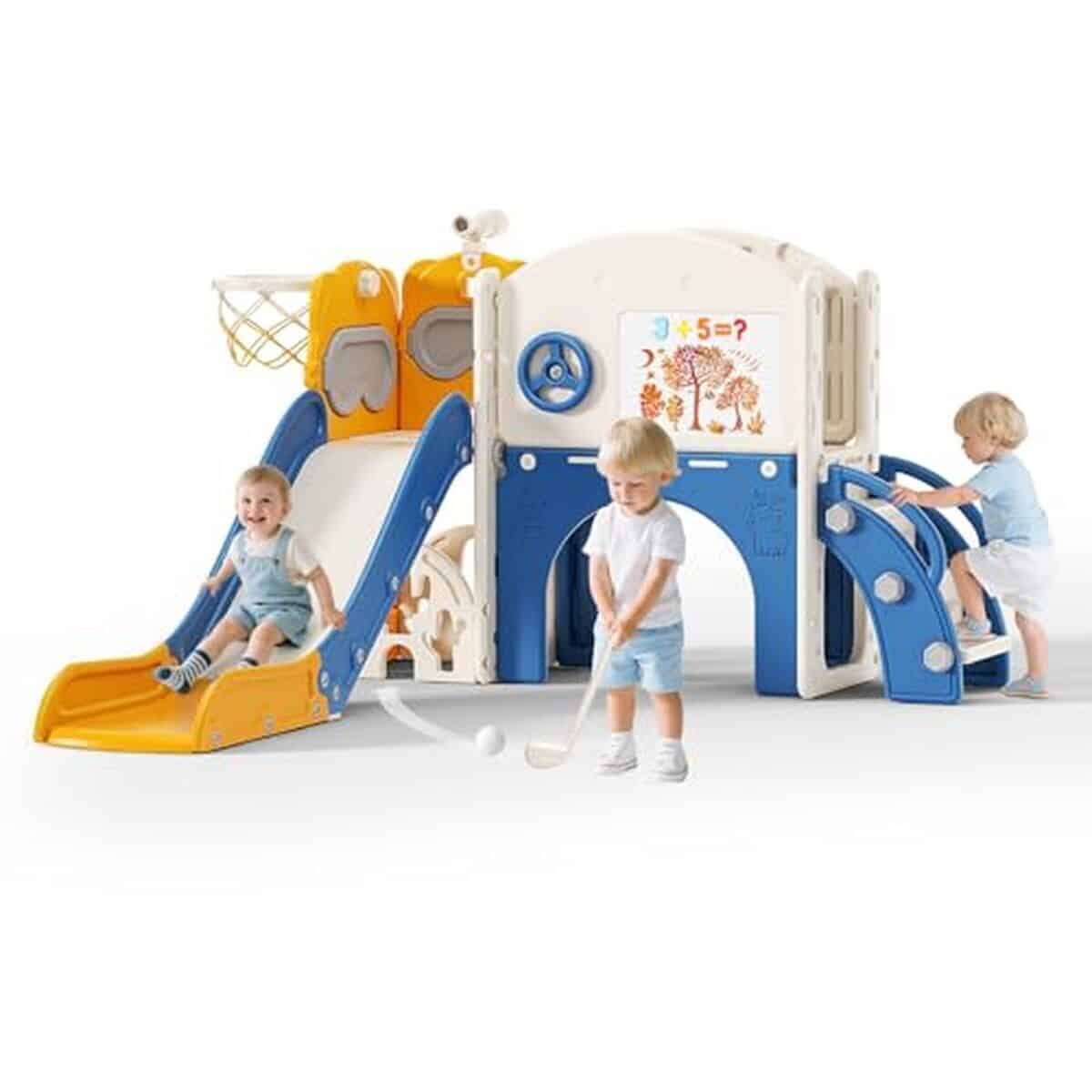 Toboggan Krovtoy : le toboggan sécurisé et multifonctionnel pour les enfants