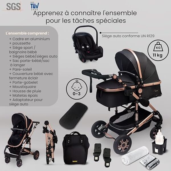 Découvrez notre test détaillé de la poussette GaGaDumi Florida 3 en 1 : caractéristiques, avantages et inconvénients de ce modèle pratique et élégant pour votre bébé. 