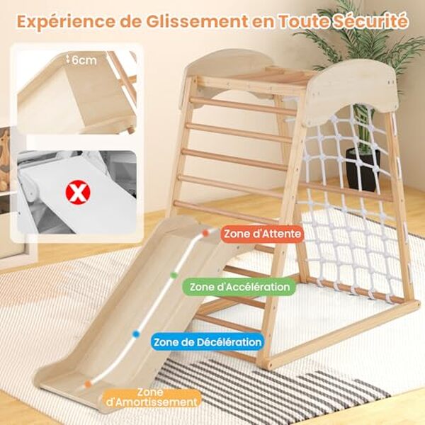 Découvrez notre test complet du triangle d'escalade Montessori Goplus 4 en 1 : caractéristiques, avantages et avis pour choisir le meilleur jouet d'escalade pour votre enfant. 