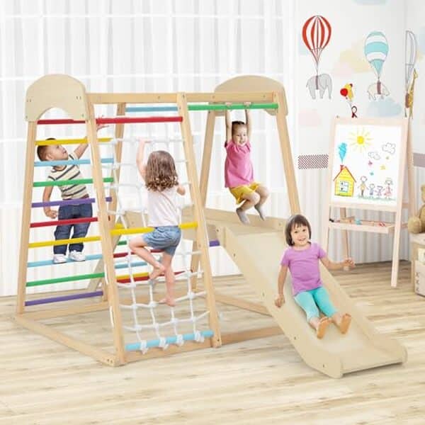 Dรฉcouvrez notre test complet de la structure d'escalade Montessori Goplus 6 en 1 : caractรฉristiques, avantages et avis pour le dรฉveloppement de votre enfant.