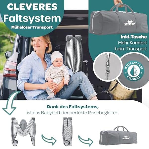 Découvrez notre test détaillé du lit de voyage 3 en 1 KIDIZ® pour bébé : caractéristiques, avantages et avis honnête pour choisir le meilleur lit portable.