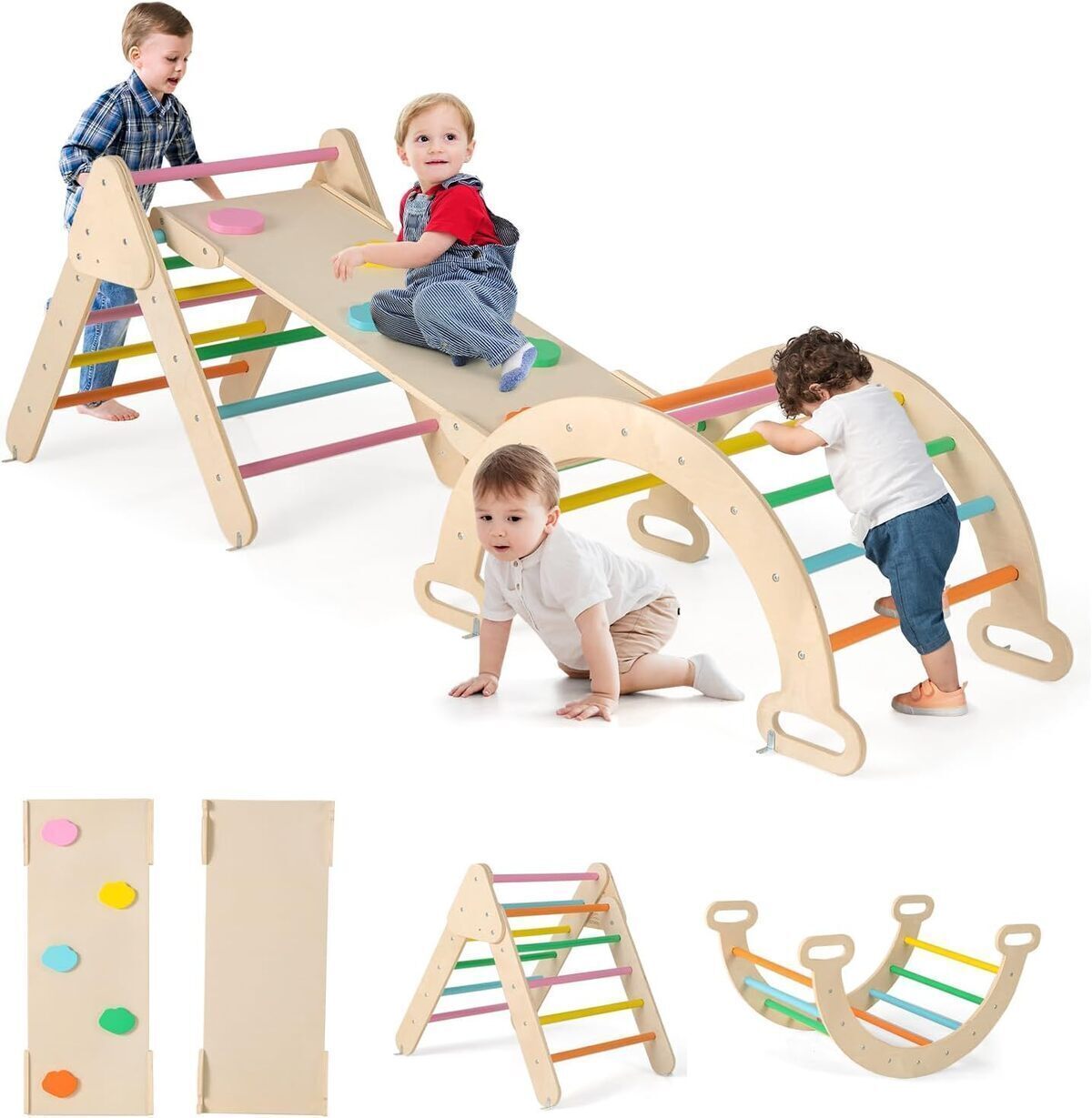 Test : arche d'escalade Goplus 7 en 1 multicolore pour enfants