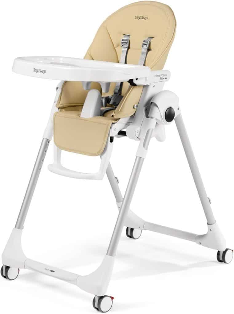 Test de la chaise haute Peg perego prima pappa follow me en beige