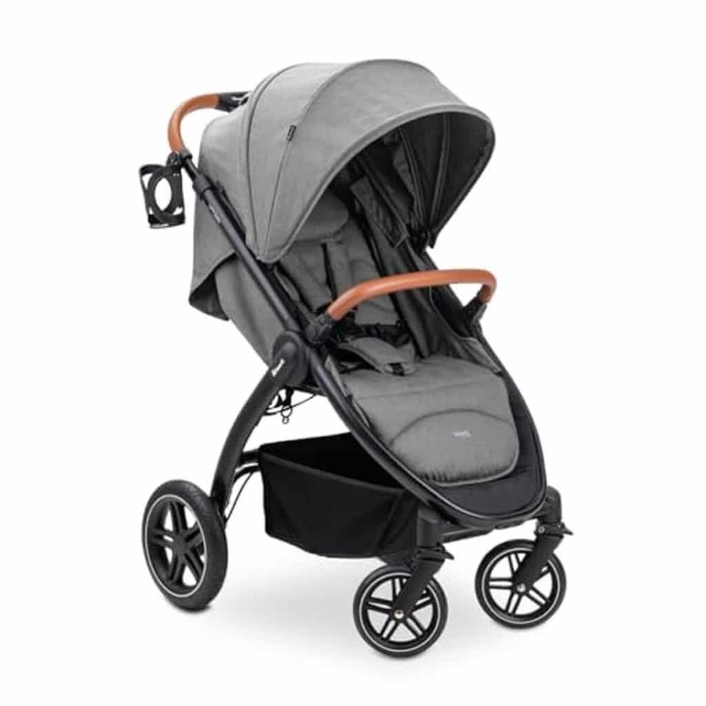 Test de la poussette hauck Uptown gris chiné : confort et praticité dès la naissance