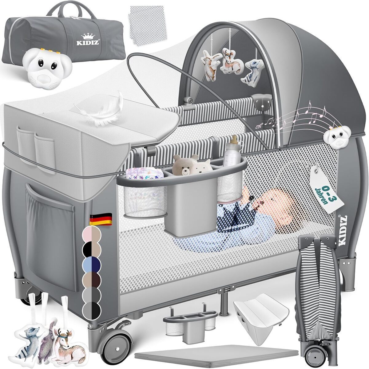 Test du lit de voyage 3 en 1 KIDIZ® pour bébé