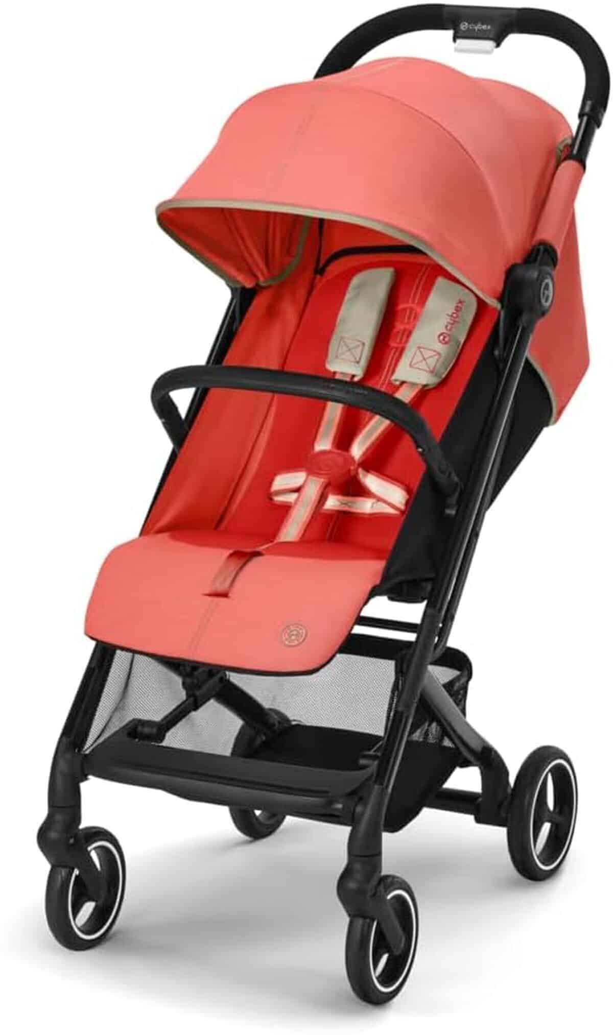 Test de la Cybex Gold Beezy : poussette compacte hibiscus red